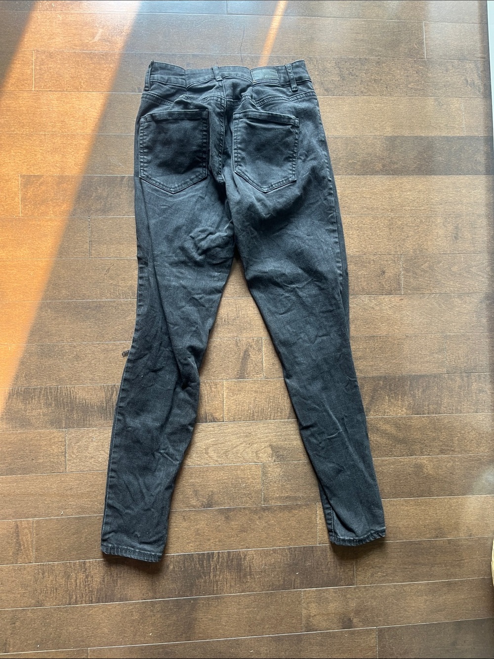 Garage Mid Rise Black Ripped Skinny Jeans - Picture 8 of 11